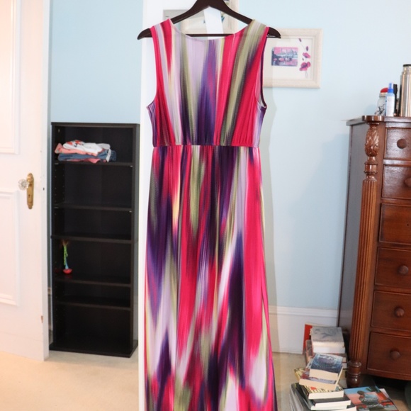 Midi high low dress by Tribal - Fuchsia, purple and green - Picture 4 of 4